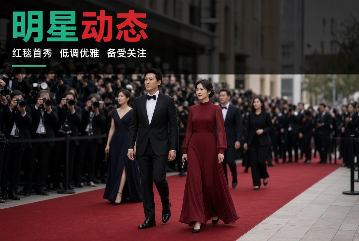 明星动态栏目公开活动与作品主题画面